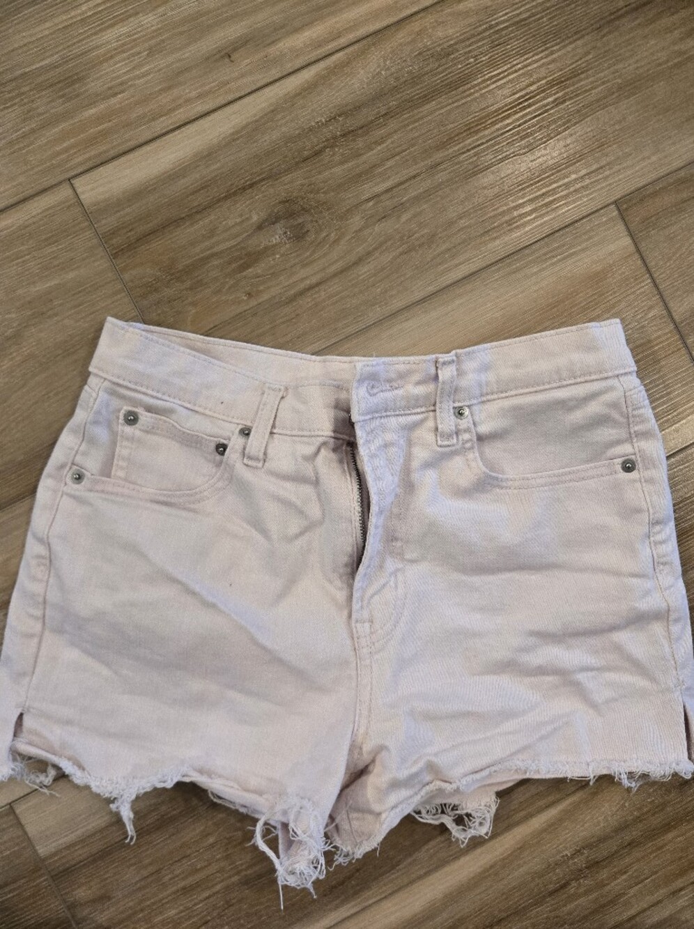 GAP Women's Light Pink Jean Shorts Mid Rise 3" Inseam